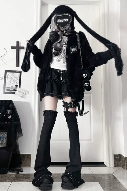 Long Rabbit Ear Design Jacket