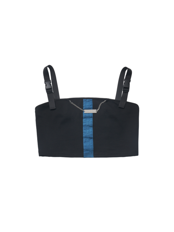 Buckle Design Saber Blue China Top + Camisole + Inner Pants Tutu Skirt