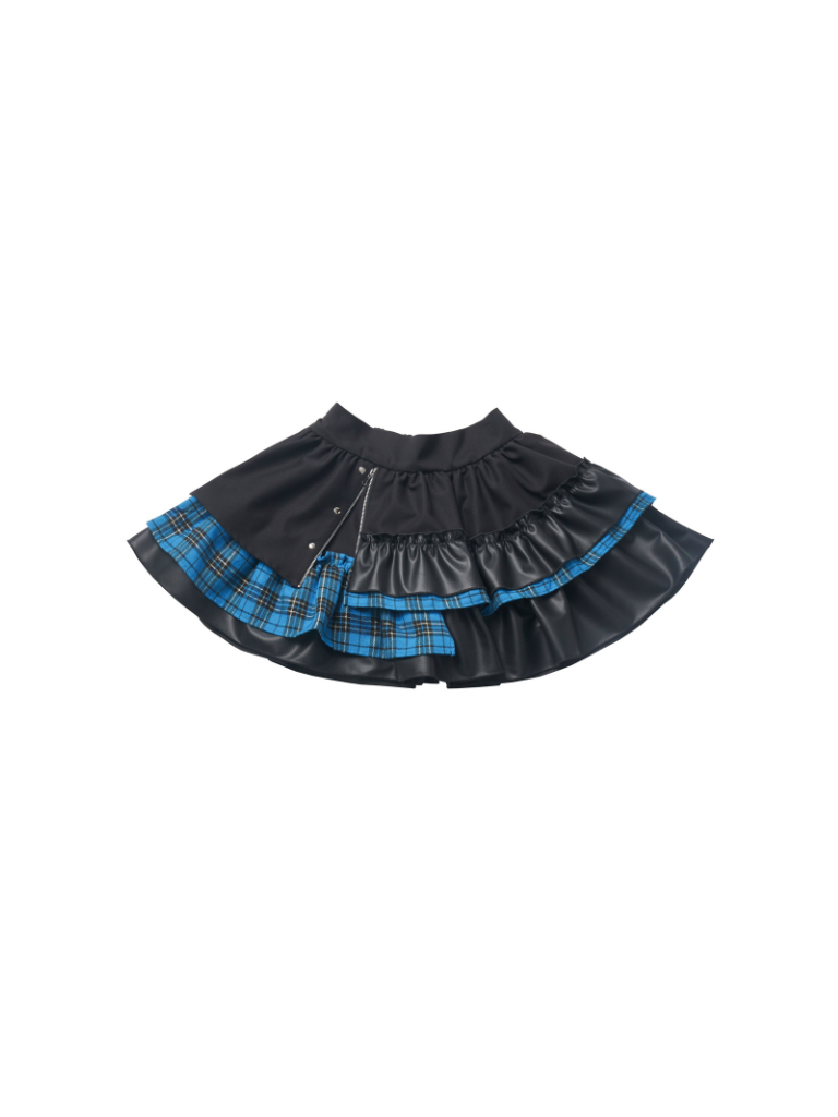Buckle Design Saber Blue China Top + Camisole + Inner Pants Tutu Skirt