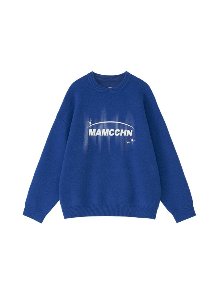 American Logo Over Mode Knit