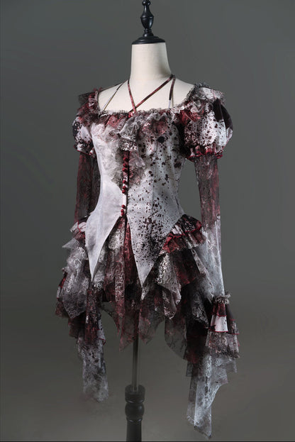 [Deadline for reservations: December 10] Bloodstained Asymmetrical Tulle Skirt Pants + Leg Rings