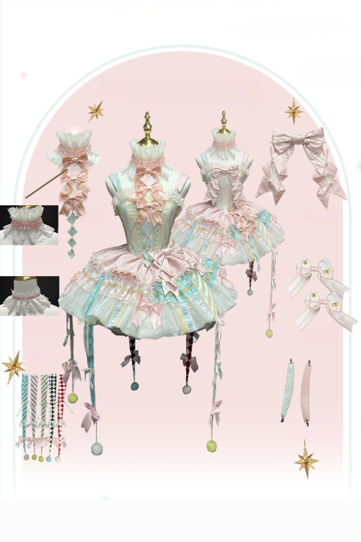 【12月26日予約締切】サーカスシリーズファンフェアキャンディカラーロリータピエロドレス＋フルセットA/B