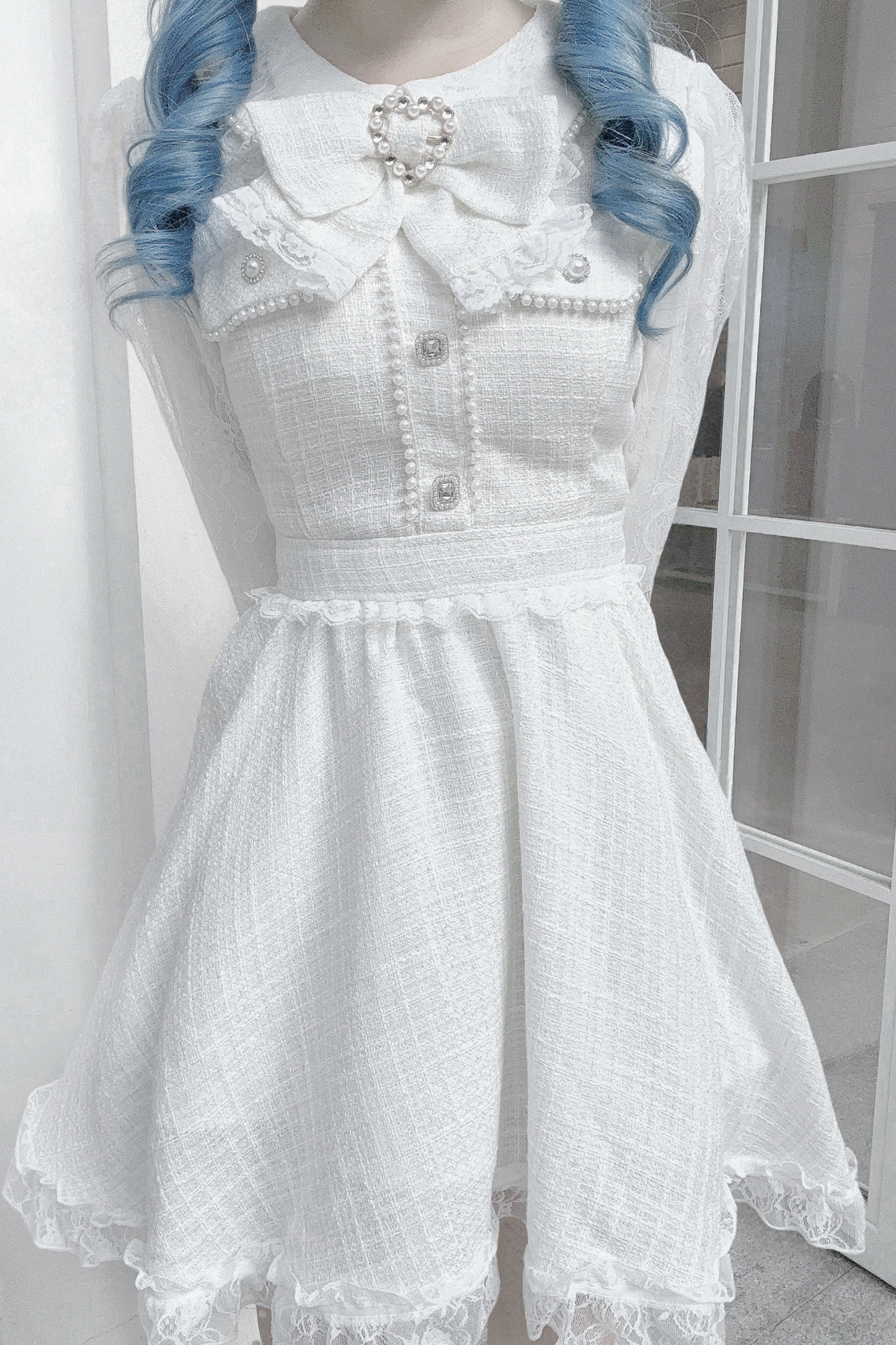 Doll World Ribbon Tweed Dress