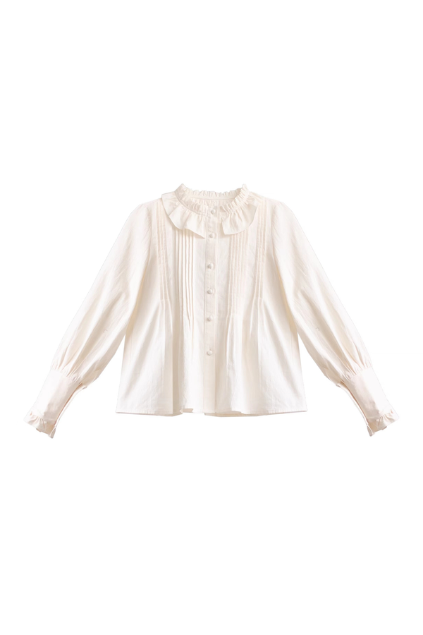 スイートガーリーリボンフレアコート+ファーカラー+シャツ+スカート+ベレー帽