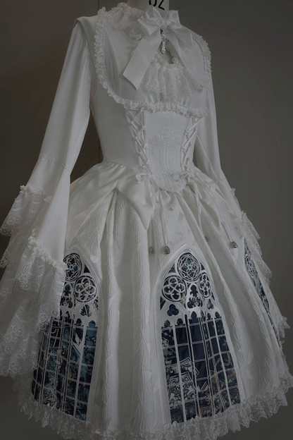 Gothic Lolita Jumper Skirt + Dark Top + Girdle