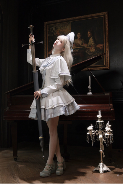 위치스 샤이닝 로리타 탑 + 스커트 + 보닛