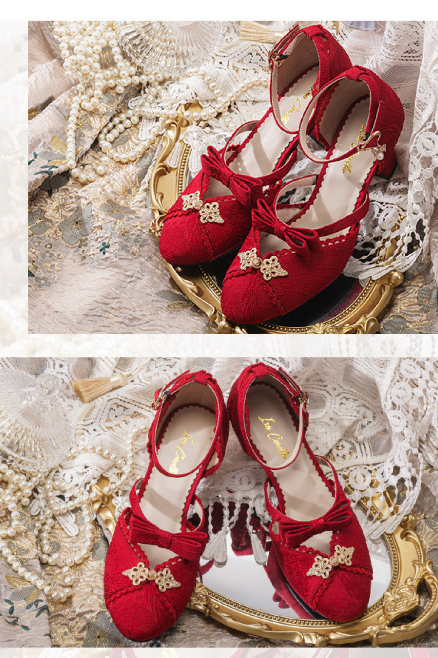 Round Chinese-Style Wedding Shoes