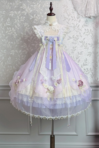 Fairy Floral China Tulle Ribbon Dress