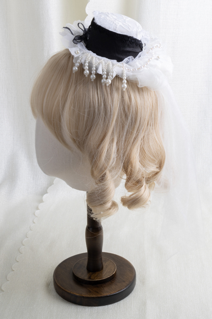 レースハットロリータクリップ