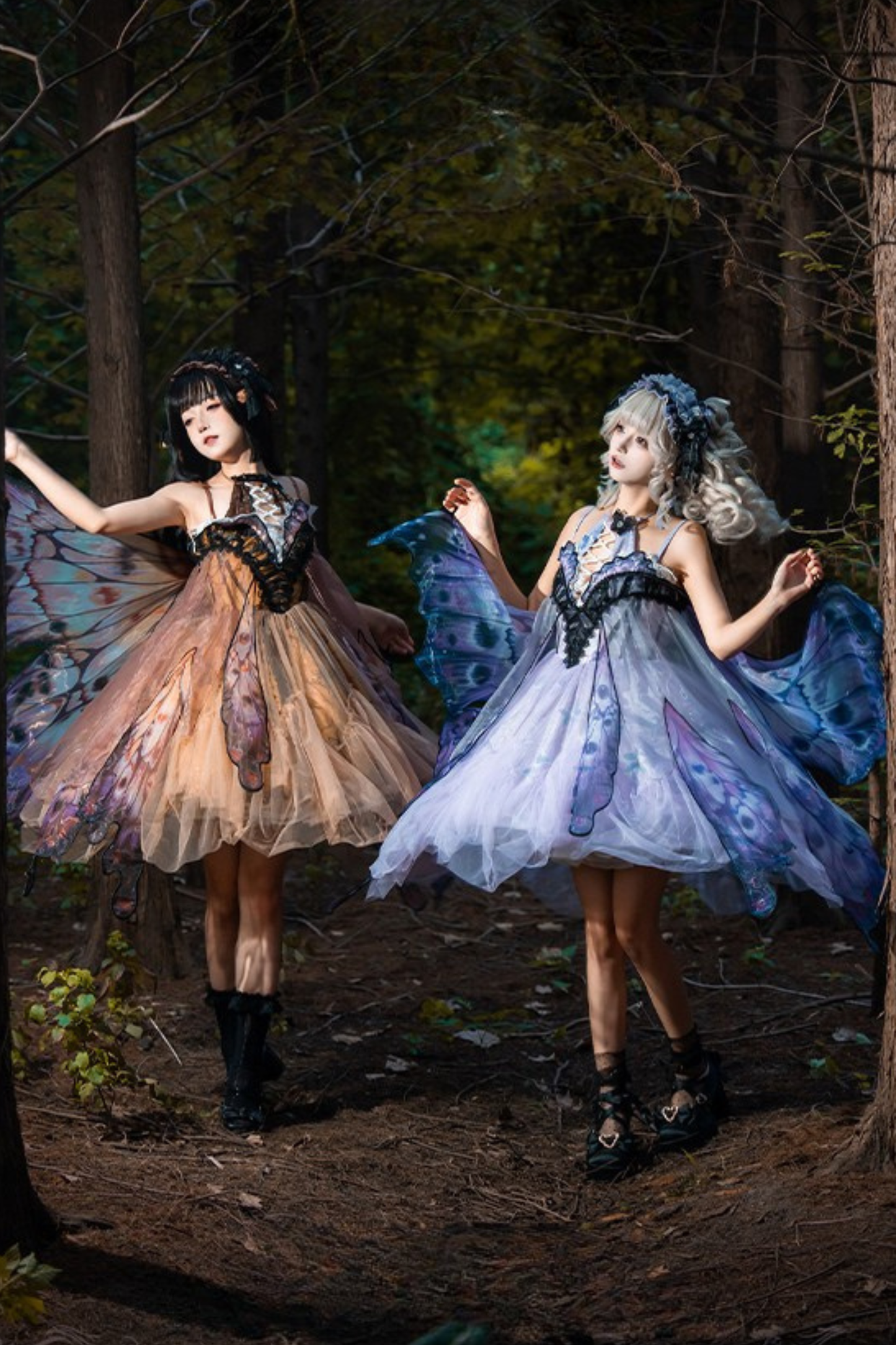 【12月16日予約締切】withered leaf butterfly2.0ゴシックロリータバタフライウイングドレスTypeA/B