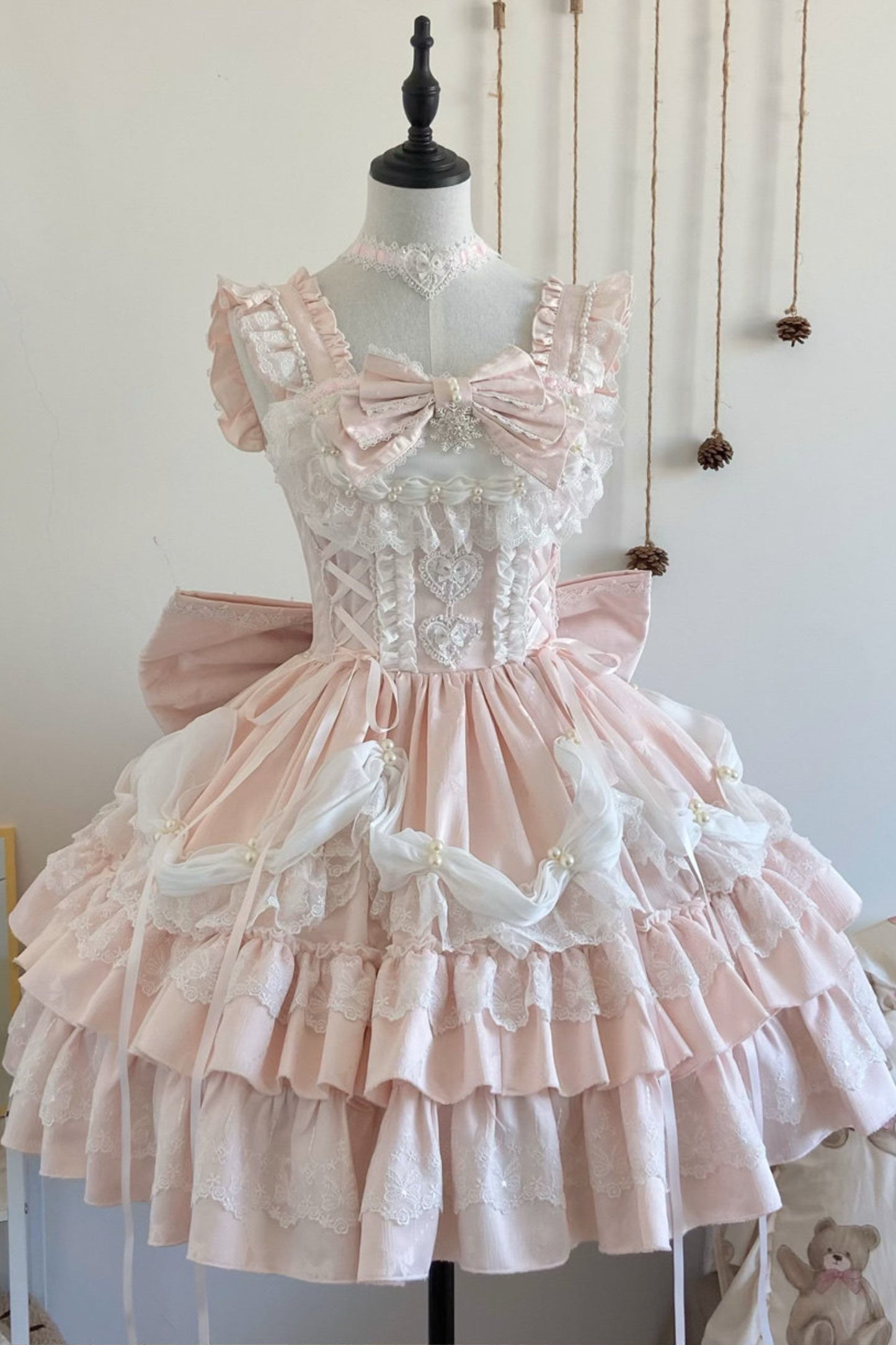 スイートフリルケーキロリータドレス