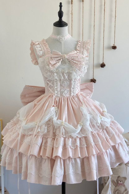 スイートフリルケーキロリータドレス