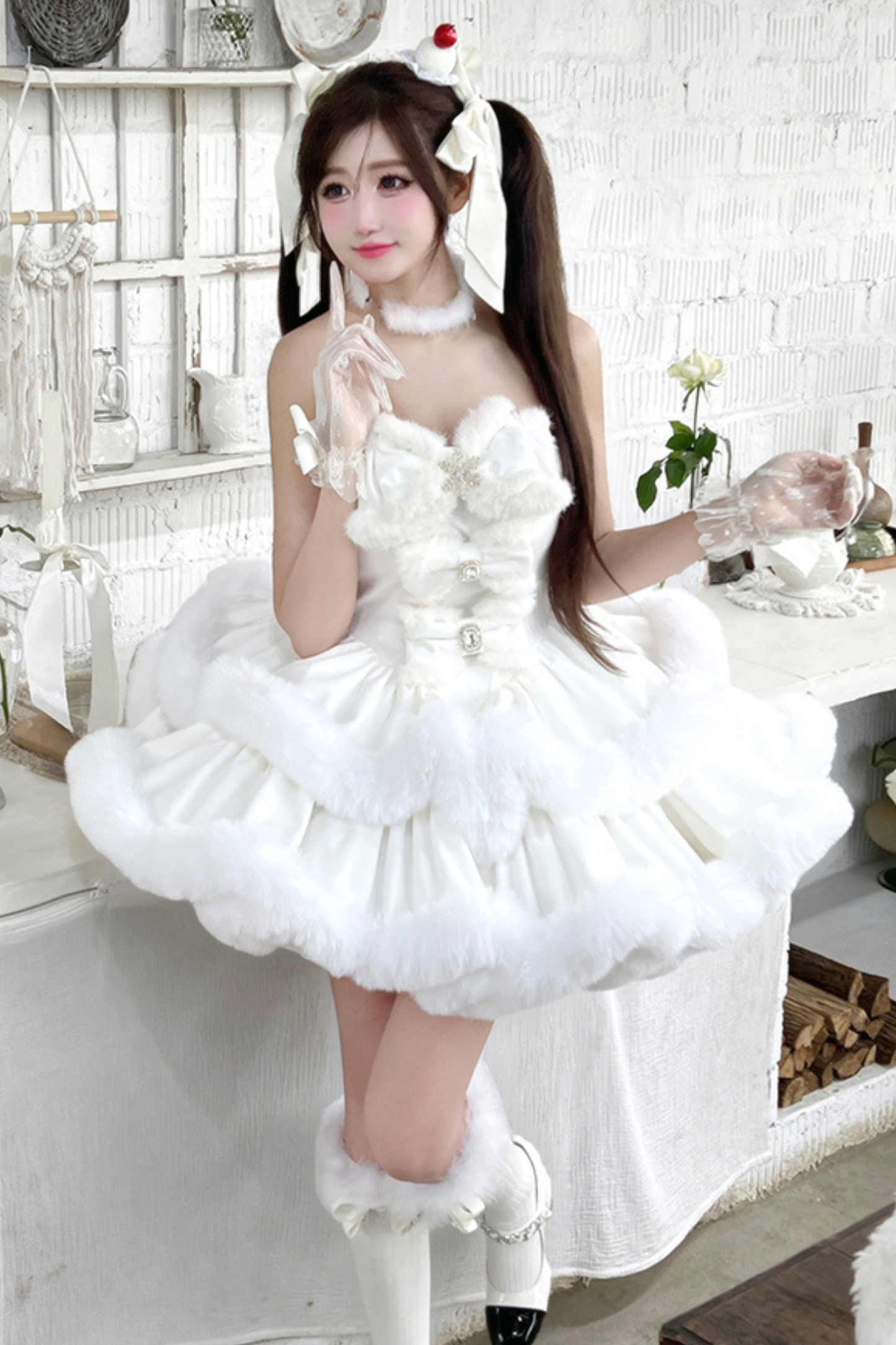 アンゴラファープリンセスドレス+ラビットマント+シアーテール