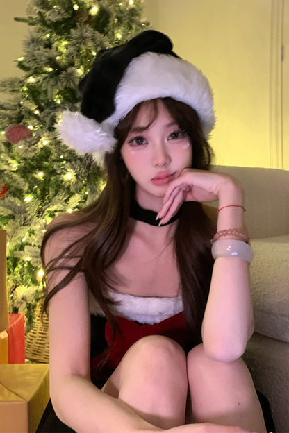 Sweet Cute Ribbon Santa Hat