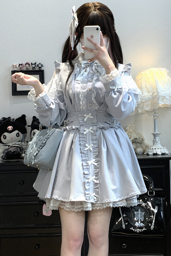 Frilled Lace Mine Suspender Skirt