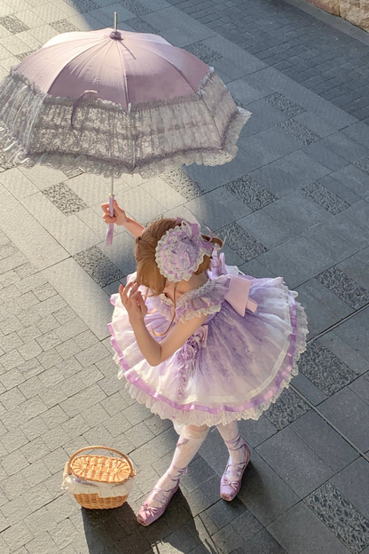 【予約商品】バレエスタイルエレガントドレス+ハット+ヘアバンド+リボンテール