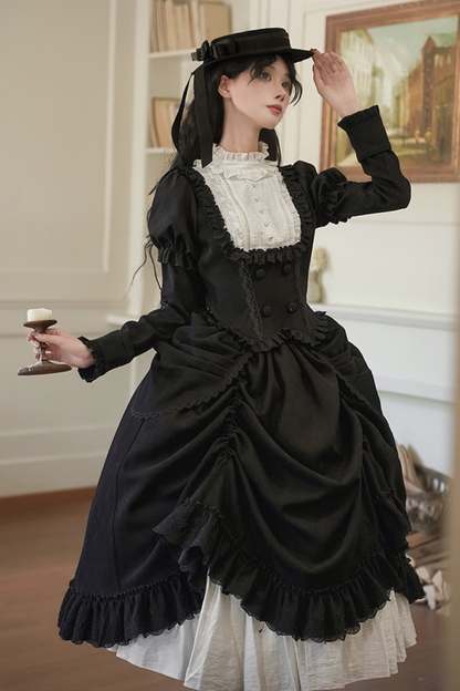 [Reservations] Classical Top + Curtain Skirt + Ribbon Collar + Hat