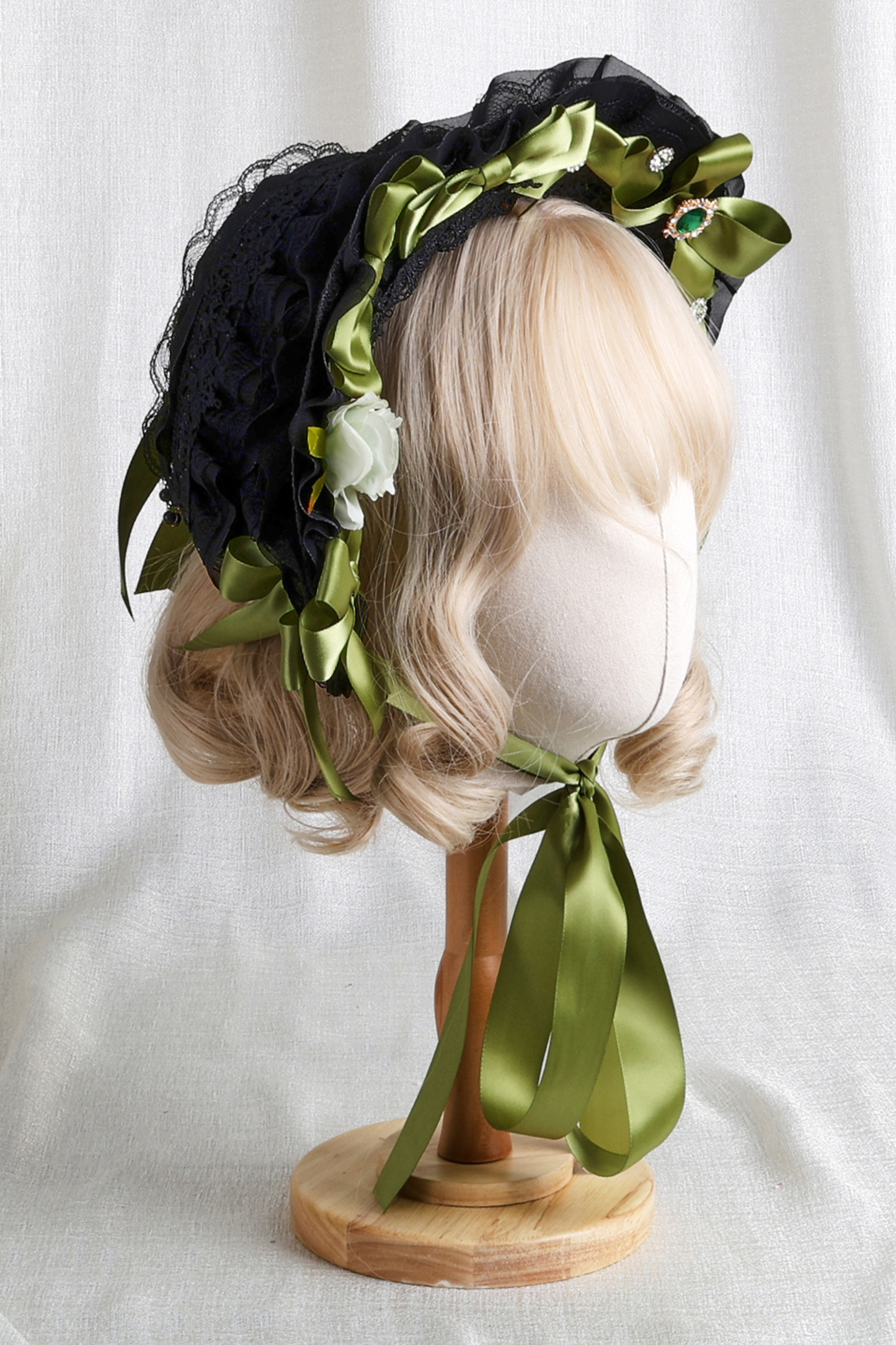 リボンゴシックロリータボンネット