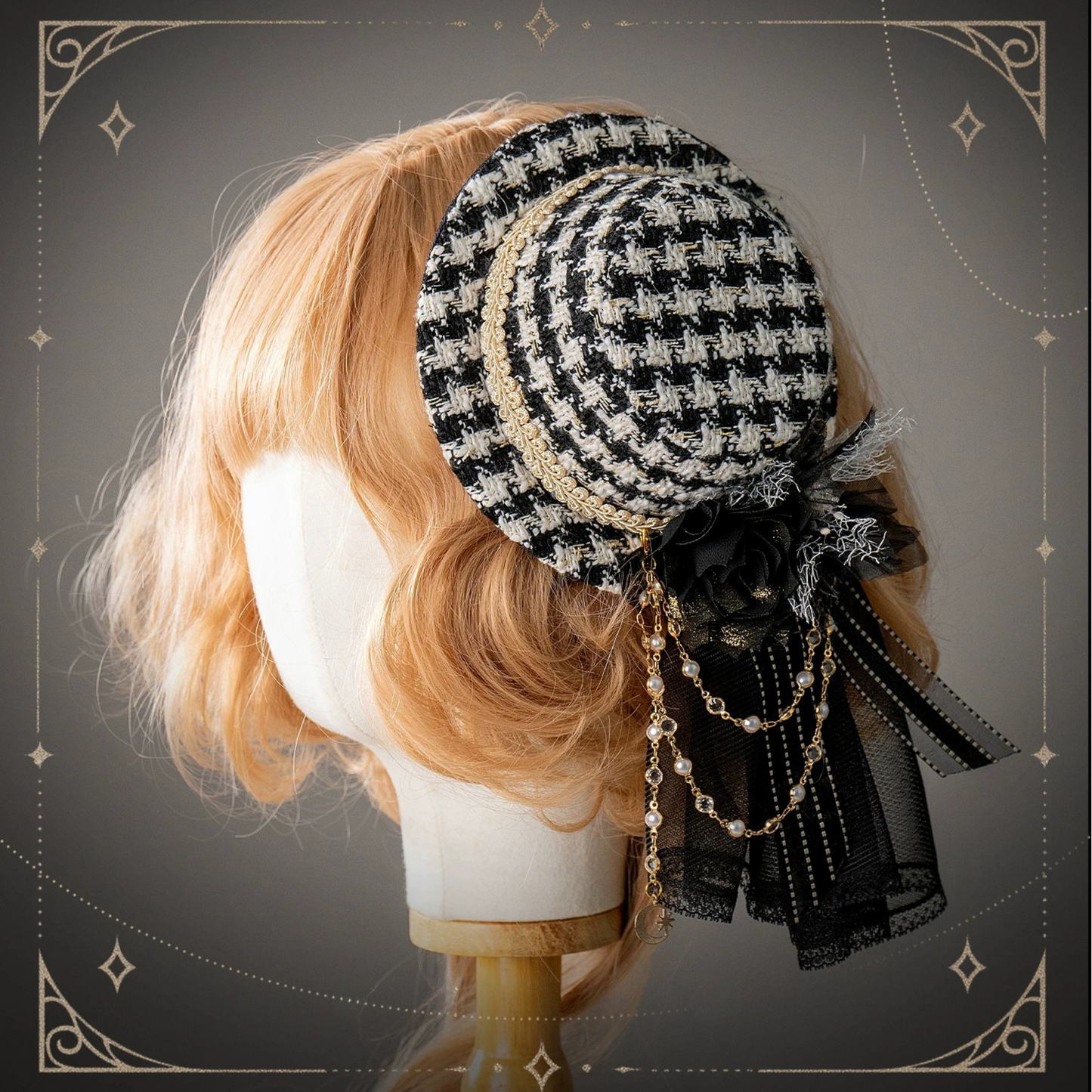 【予約商品】チャーチクワイアゴシックロリータハウンドストゥースドレスアンドプリンススーツフルセット＋コンプリートセット＋ハット