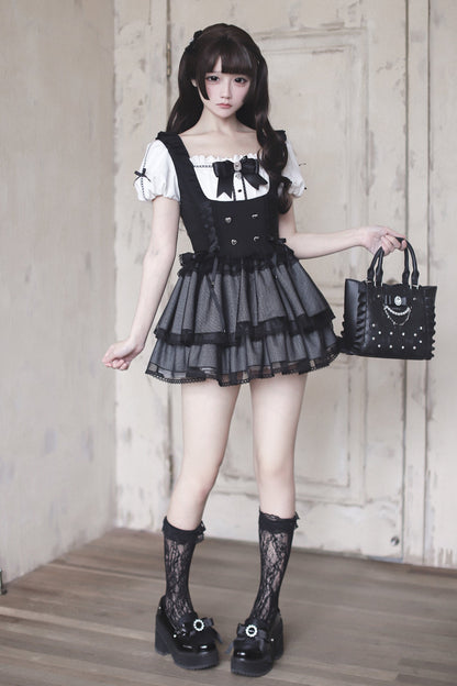 Ecomi Satin-Lagenkleid
