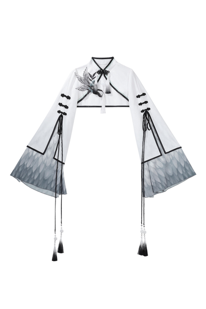 ダークチャイナドレス+ビッグスリーブケープ+チャイナトップス+スカート+キャミソールドレス+レッグウォーマー