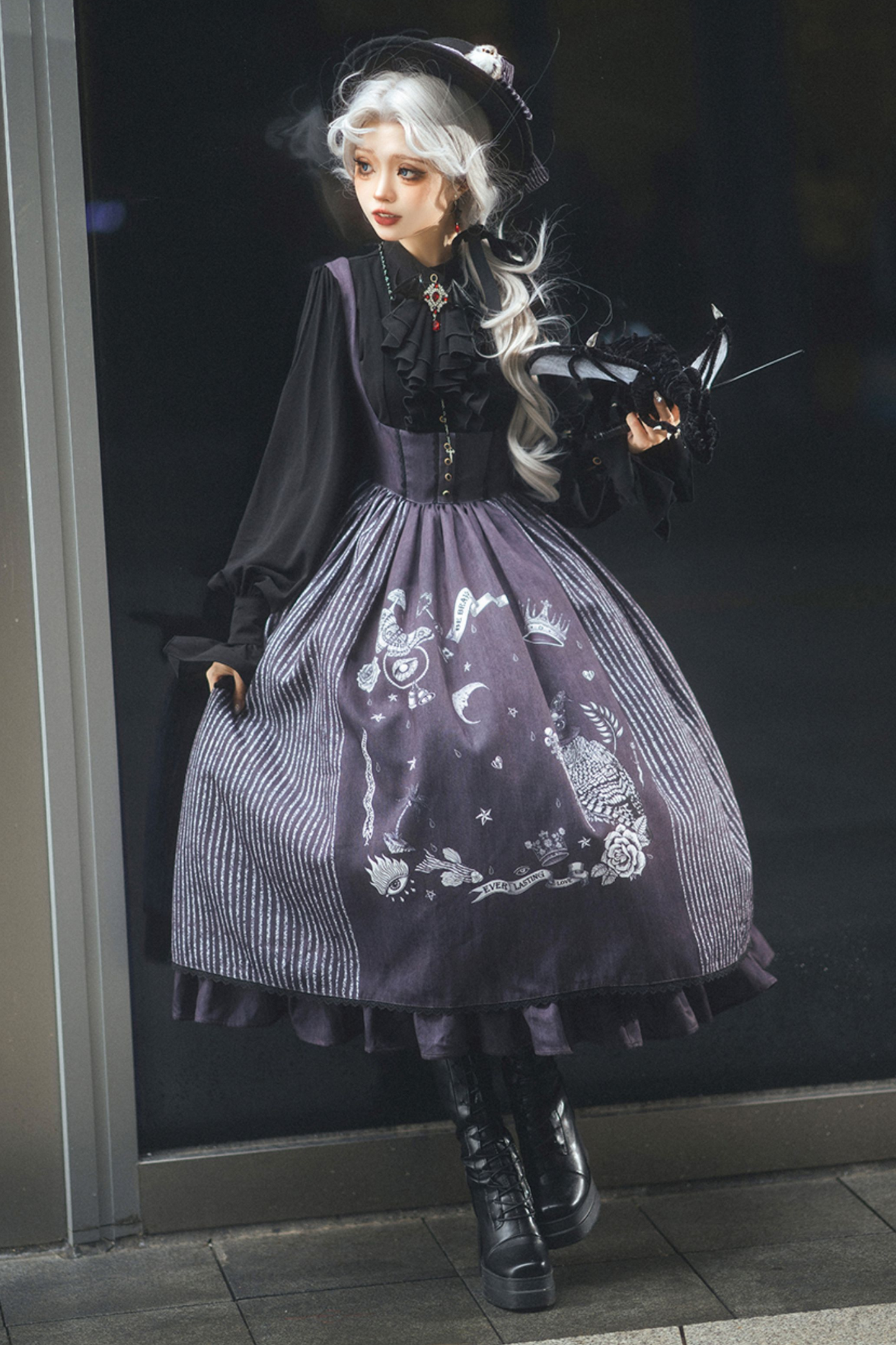 魔法学園レトロエレガントロリータジャンパースカート