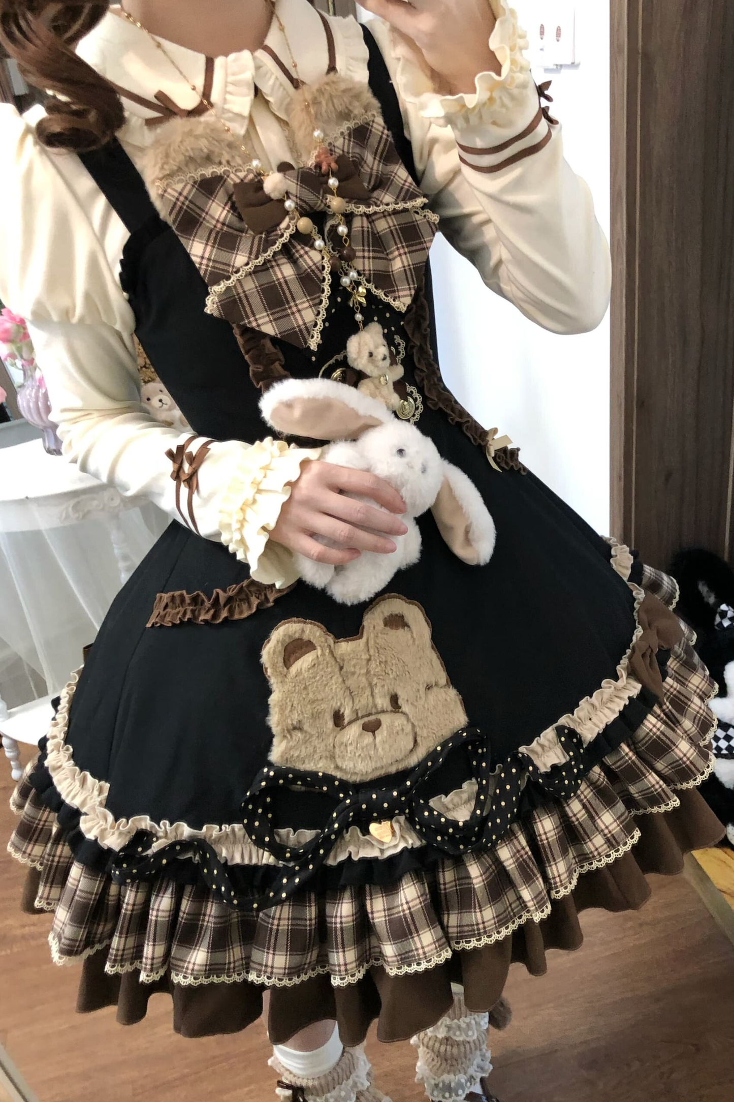 Bear Lolita Jumper Skirt + Top + Cape + Hat