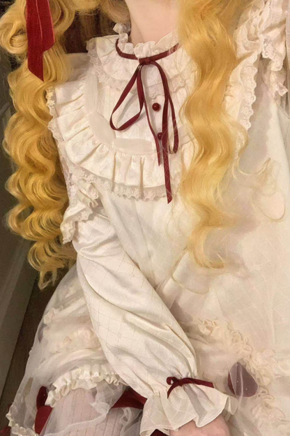 Strawberry Cream Doll Lolita Dress + Strawberry Ribbon