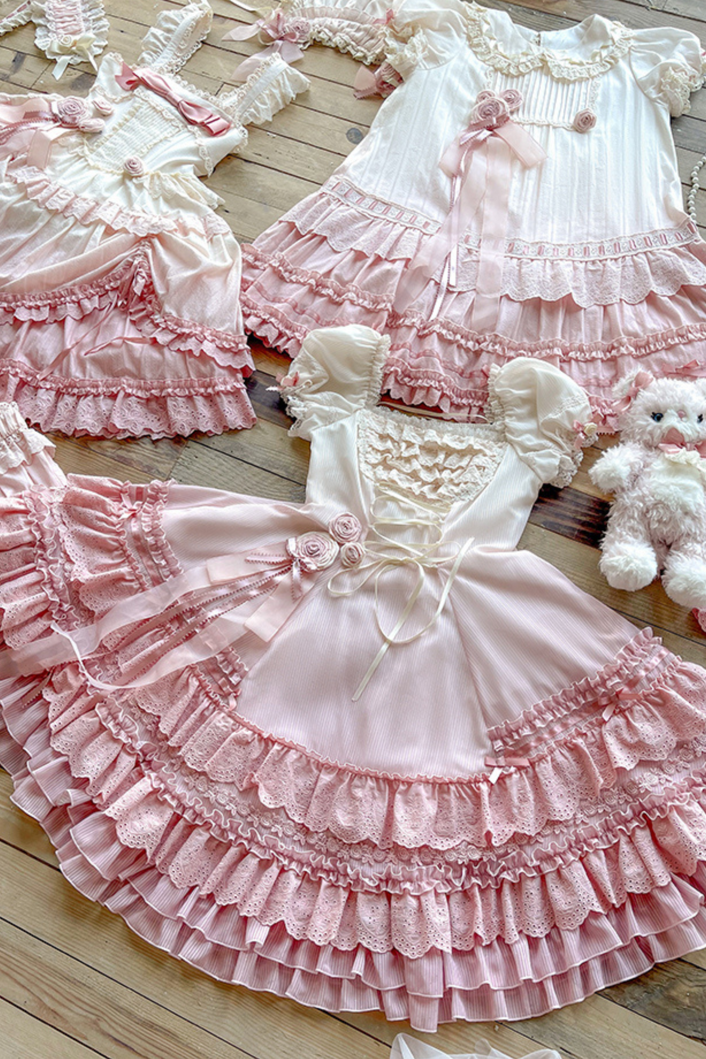 [Reservation Product] Frilled Gradient Princess Lolita Dress Set