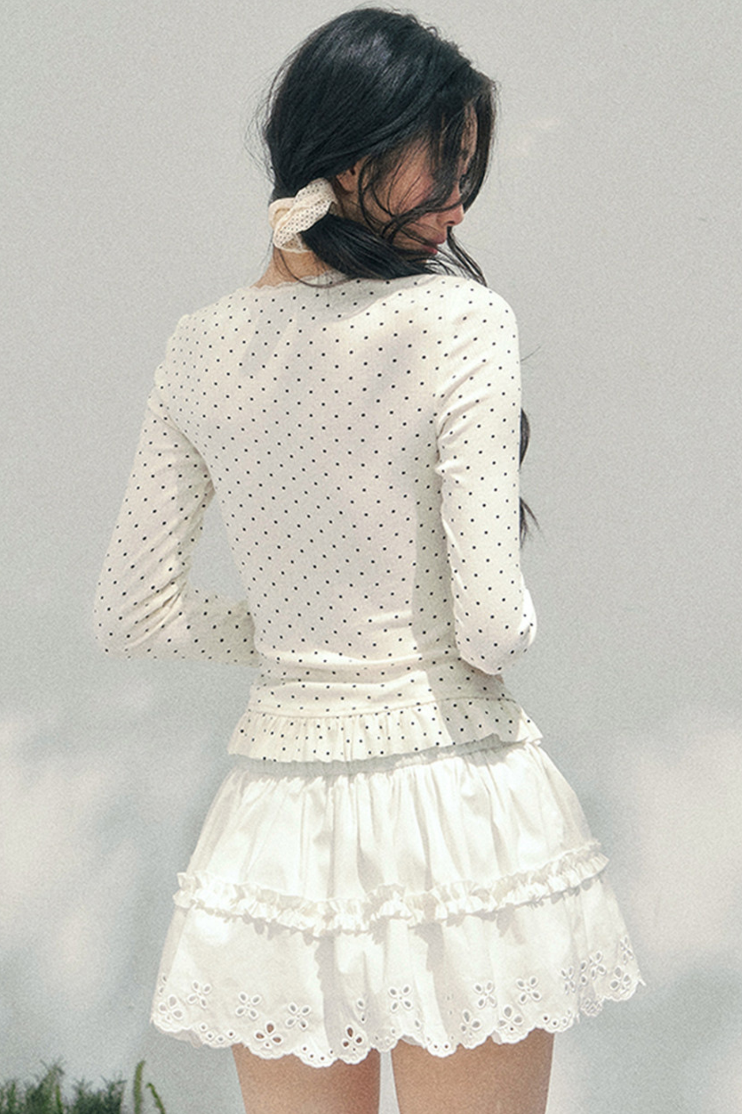 レーススイートティアードパフィースカート