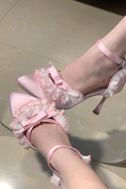 エレガントポインテッドトウロリータシューズ