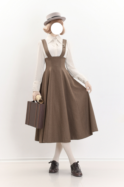 Umbrella Vintage Style Trailing Vest + Long Skirt + Short Skirt