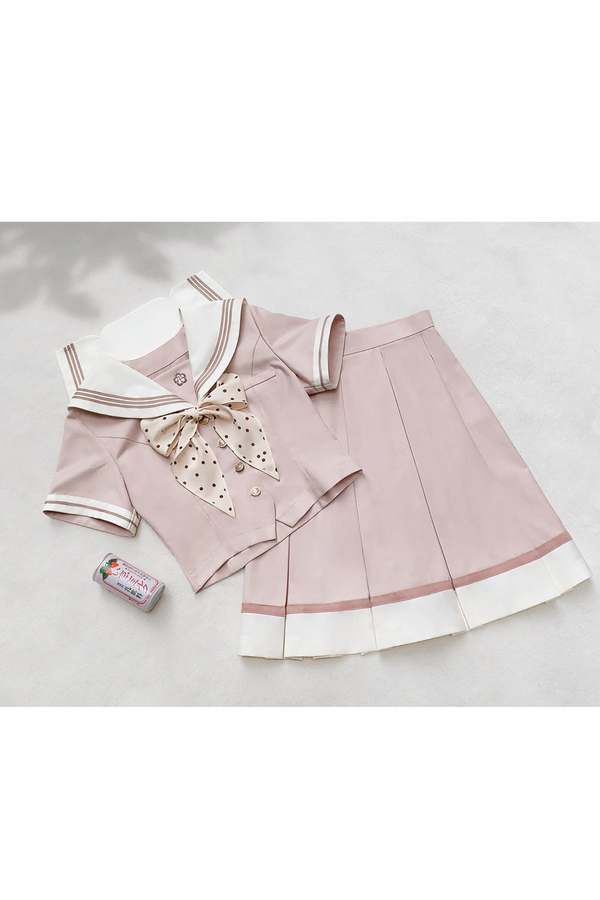 【予約商品】レトロスイートカレッジトップス+プリーツスカート