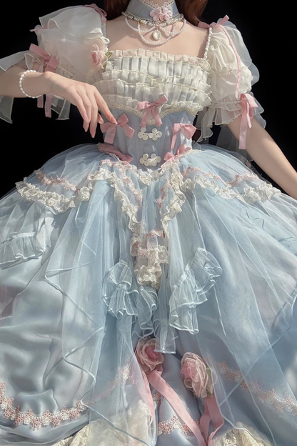 スイートプリンセスドレス+トレーン+ ベール +アクセサリー