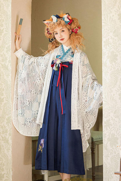 レトロ手毬和装トップス