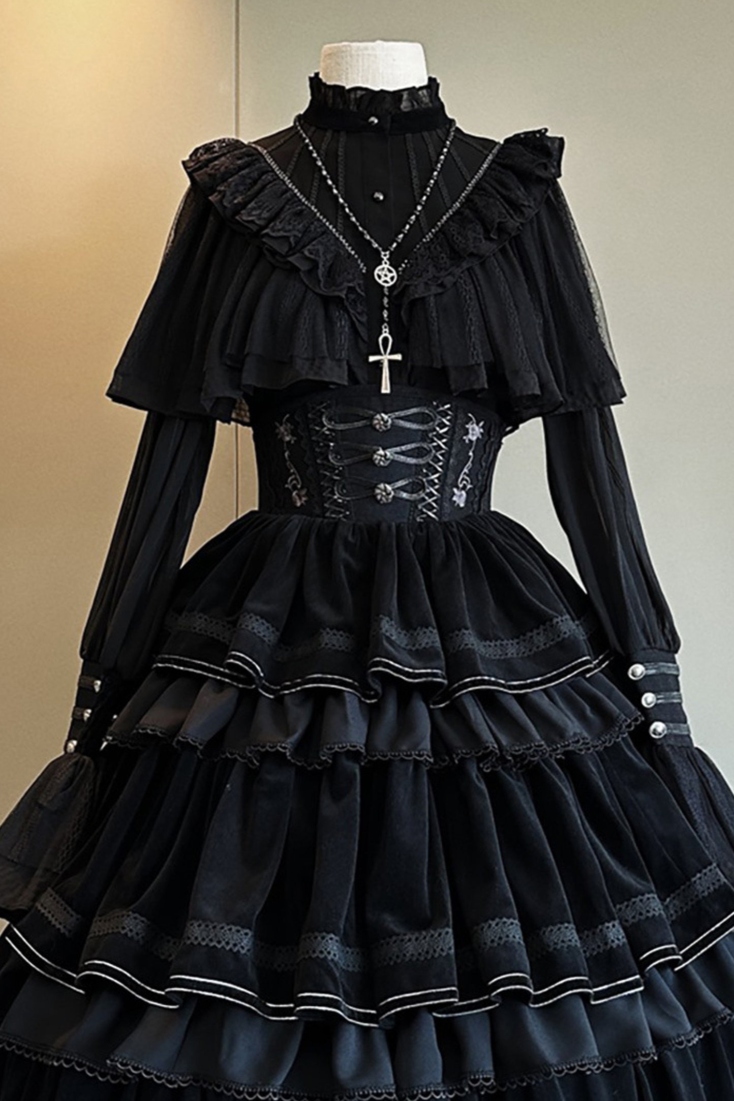 【予約商品】ロリータシャツ+フィッシュボーンスカート