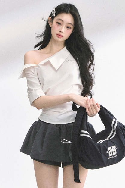 バッグリボンワンショルダートップス