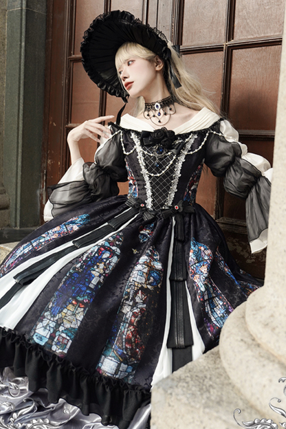 Classical Elegant Dark Gothic Kula Lolita Dress