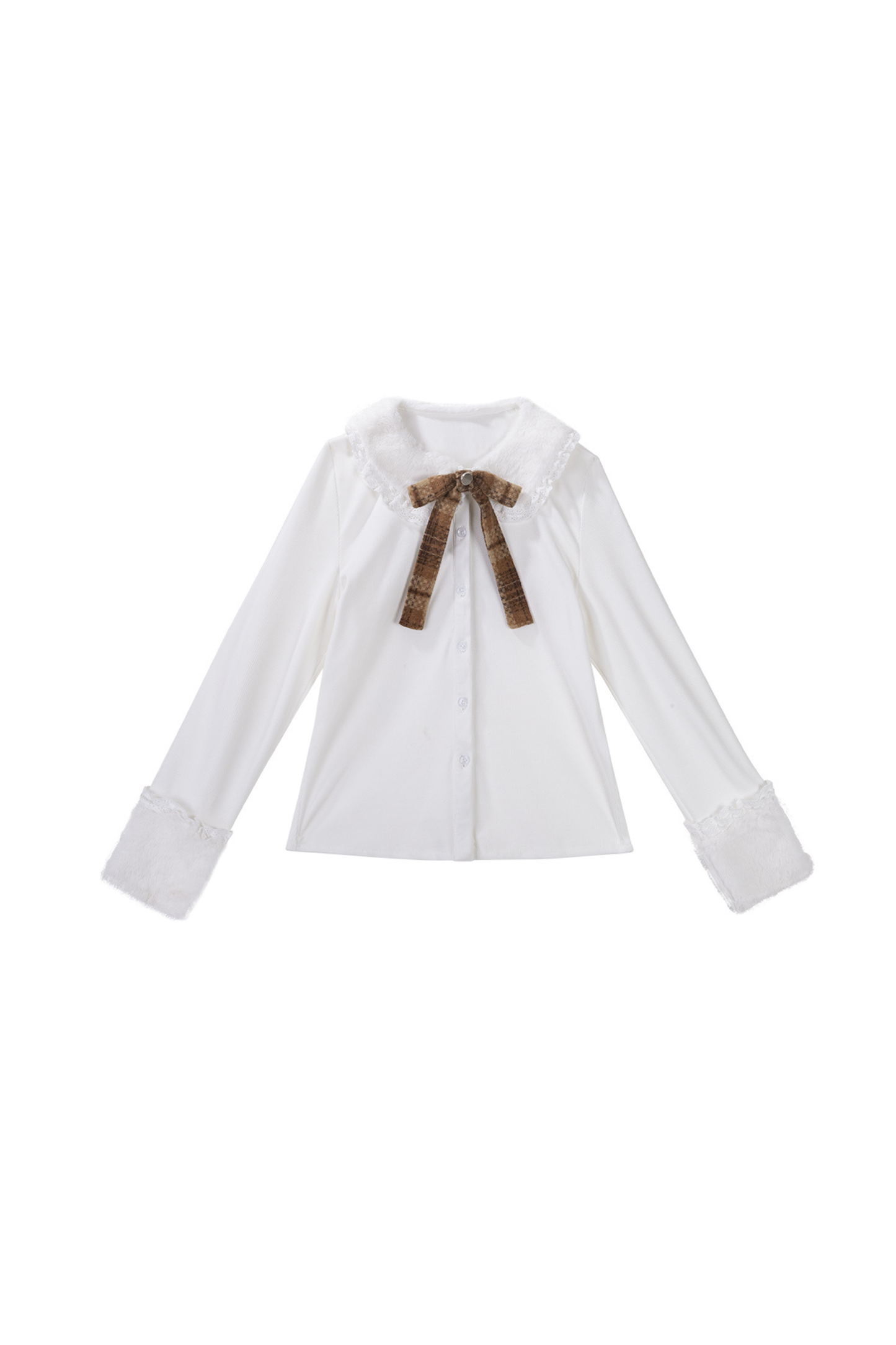 Retro Flower Design Cloak + Check Skirt + Shirt