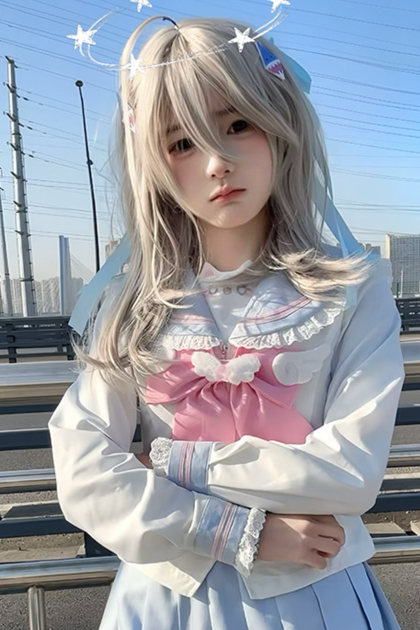 스위트 세일러 탑 + 스커트 + 넥타이