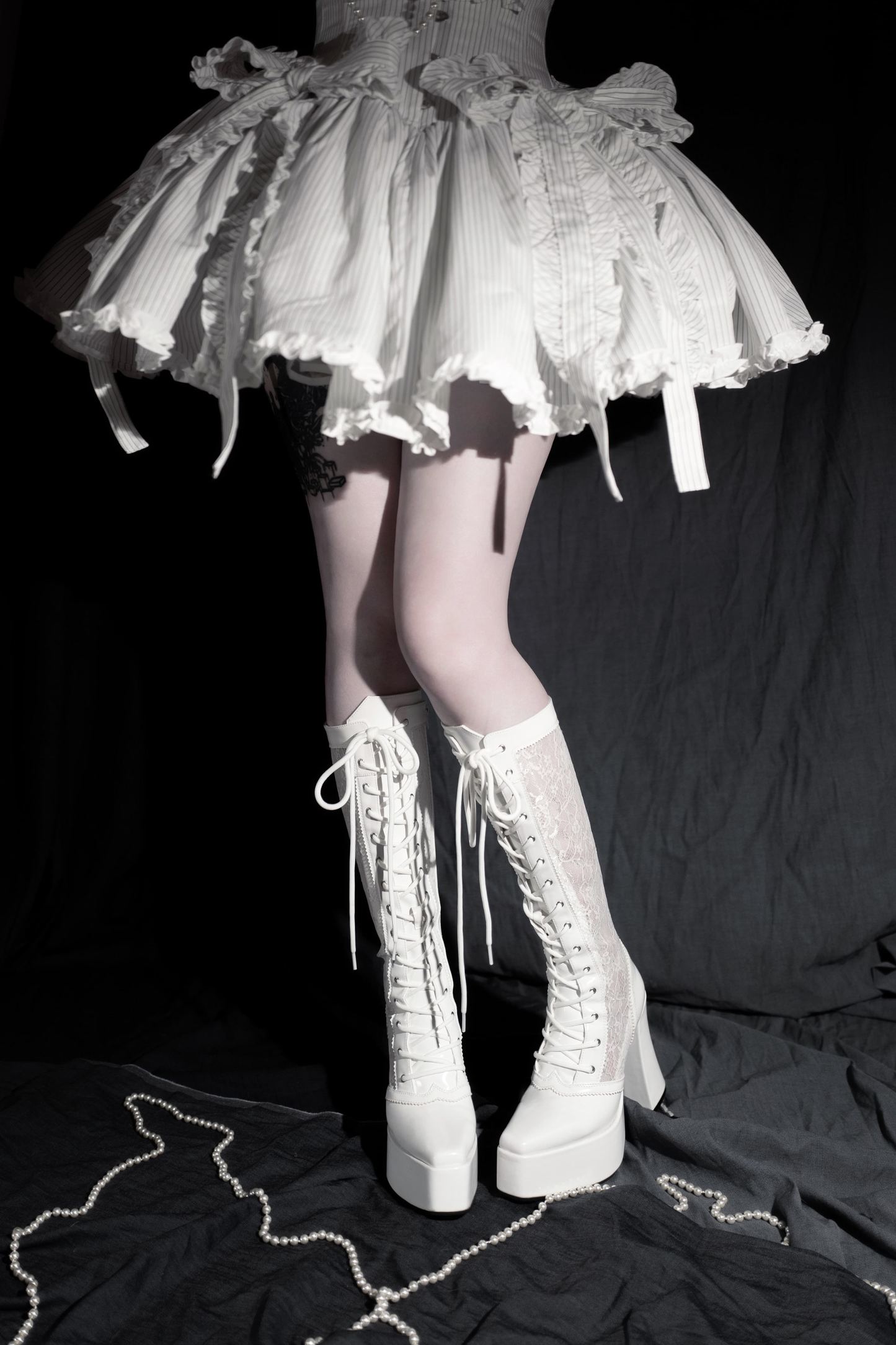 デーモンハンターナイトレースアップブーツ