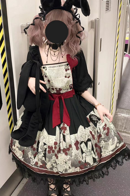 暗闇のアリスドールロリータドレス