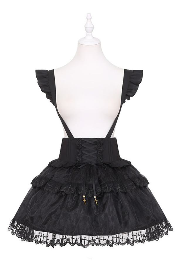 ホーリークロスフライングスリーブサスペンダースカート+シャツ