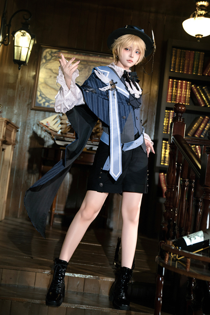 [Pre-order Deadline: November 9] Steampunk Prince Vest Shorts Cape Suit Set + Hat + Complete Accessories