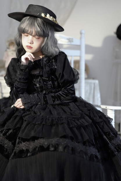 Gothic Chic Doll Lolita Dress + Short Jacket
