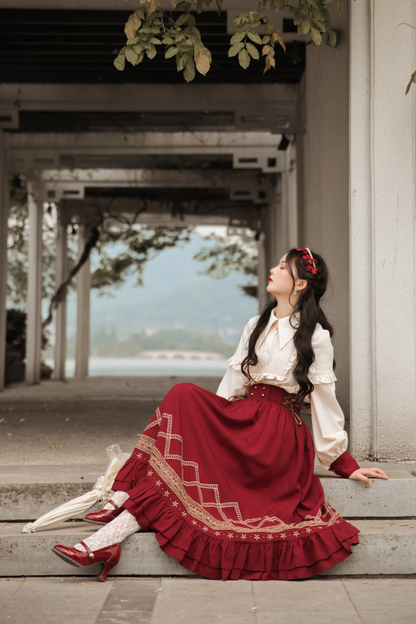 クラシカルレトロフレアロリータスカート