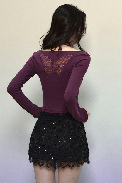 Lace Halterneck Sweet Top