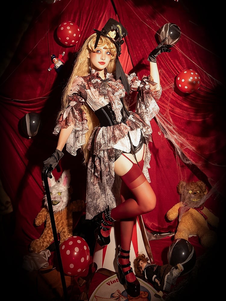 【予約商品】Bloodstainedチュールトレーンコルセットスカート