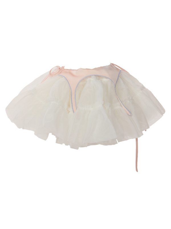 Dream Puff Sleeve Stitching Top + Puff Skirt