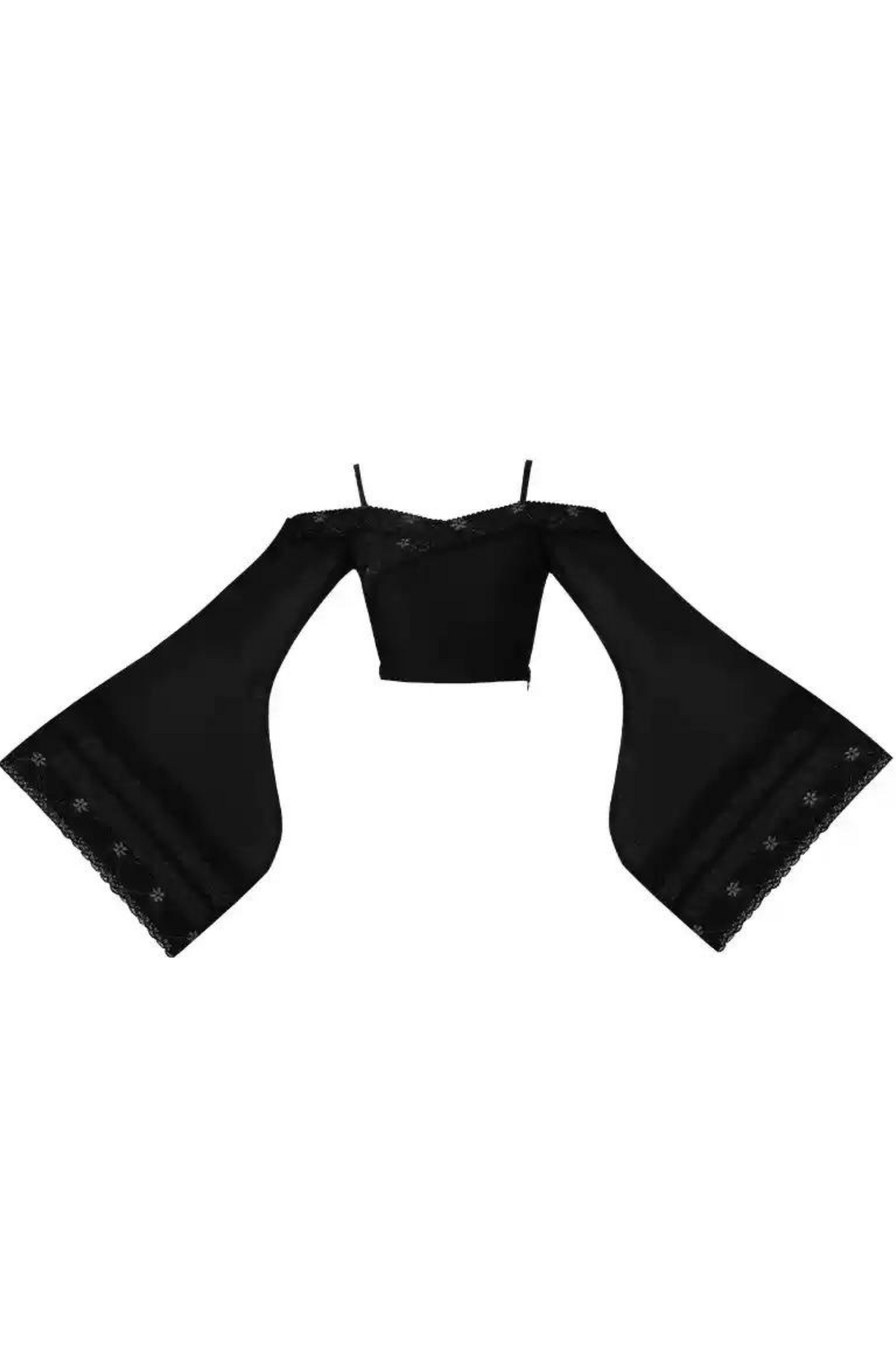 Chinese One-Shoulder Big Sleeve Top (With Pad)